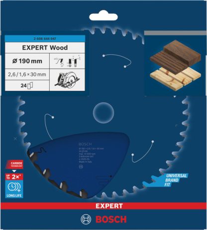 EXPERT Wood Kreissägeblatt, 190x2,6/1,6x30 mm, Z24 - 2608644047