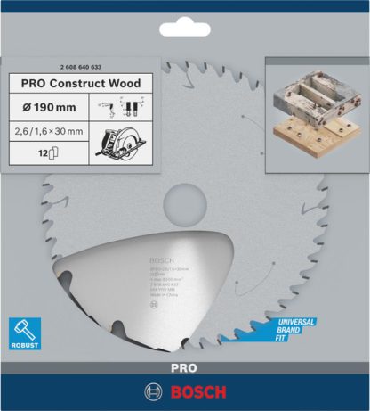 PRO Construct Wood Kreissägeblatt, 190 x 2,6 x 30 mm - 2608640633