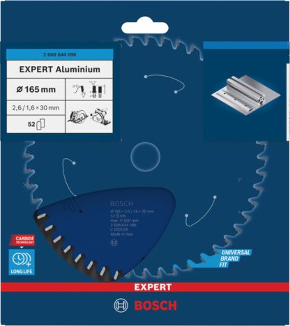 EXPERT Aluminium Kreissägeblatt, 165x2,6/1,6x30 mm, Z52 - 2608644096