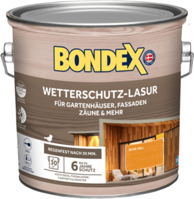 Bondex Wetterschutz Lasur Eiche hell 2,5 L