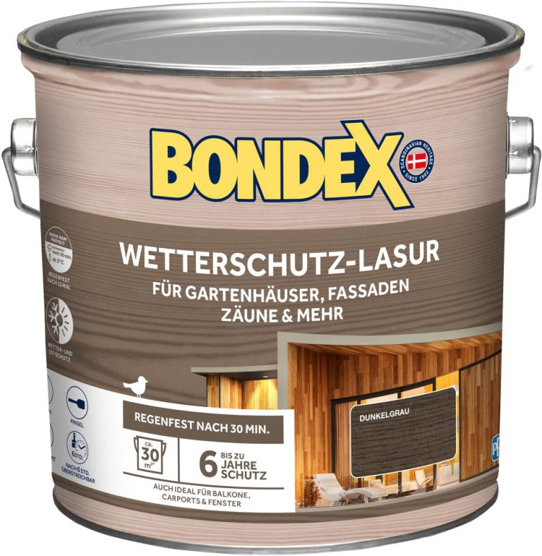 Bondex Wetterschutz Lasur Dunkelgrau 2,5 L