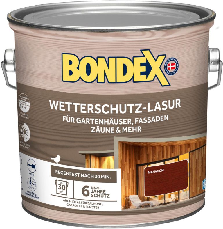 Bondex Wetterschutz Lasur Mahagoni 2,5 L