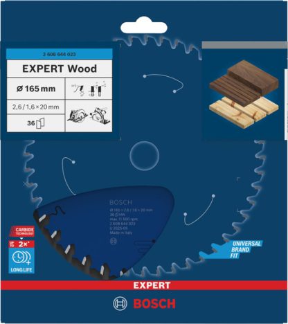 EXPERT Wood Kreissägeblatt, 165x2,6/1,6x20 mm, Z36 - 2608644023