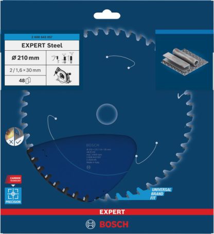 EXPERT Steel Kreissägeblatt, 210x2/1,6x30 mm, Z48 - 2608643057
