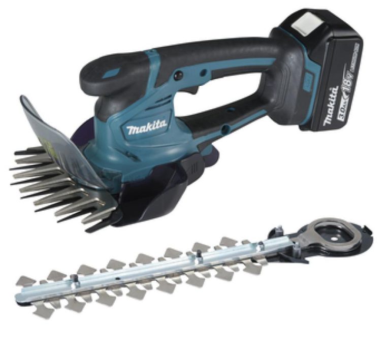 Makita Akku-Gras-/Strauchschere DUM604RFX1 1x3,0Ah, Ladegerät, Griffverlängerung und Schnittgutsammler