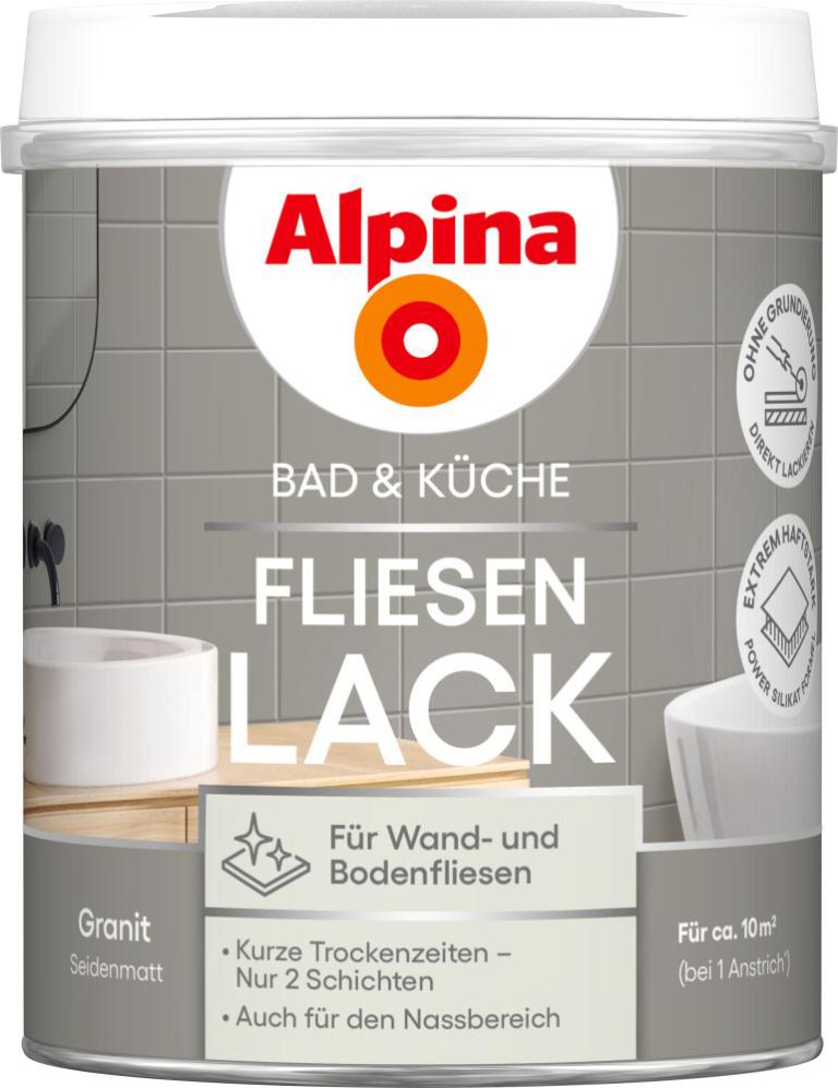 Alpina Bad & Küche 2K Fliesenlack 750ml granit - 2004818