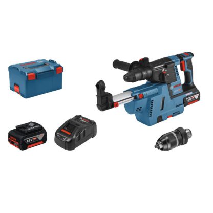 Bosch Akku-Bohrhammer GBH18V-26F mit Absaugung 2x6,0Ah 0611910004