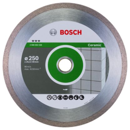 Bosch 1x PRO Ceramic Diamanttrennscheiben für 25,4‑mm-Bohrung und Fliesenschneider (für Fliesen, Harte Fliesen, Ø 250 mm