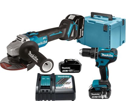 Makita DLX2334J Akku-Kombo-Kit 18 V (DHP485Z + DGA504Z)