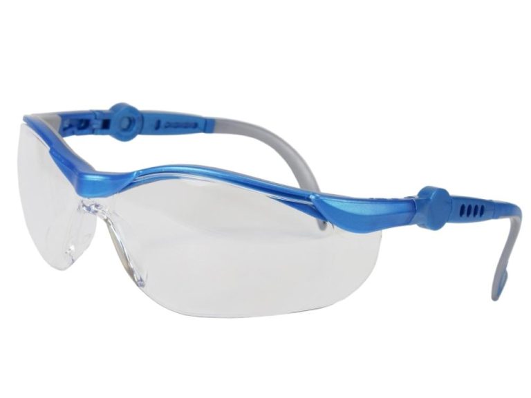 Schutzbrille BLAU/GRAU kratzfest