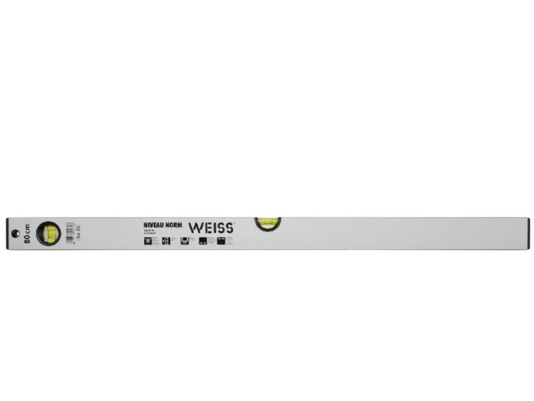 Alu-Wasserwaage weiss Niveau Norm 60 cm