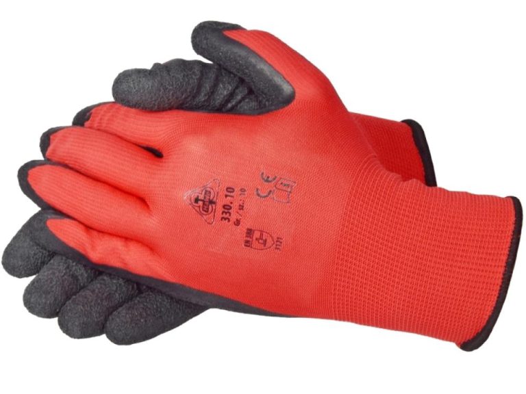 Handschuhe Nylotex Rot-Schwarz Gr. 11