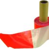 Absperrband 80mm rot/weiß 100 m