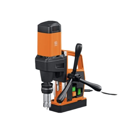 FEIN Eco-Magnet-Kernbohrmaschine KBE 32 QW 1-Gang für Bohrkronen, extrem klein und leichtgewichtige , max. Bohrdurchmesser HM/HSS: 32 mm, Kernbohreraufnahme: 3/4" Weldon, max. Bohrtiefe 50 mm