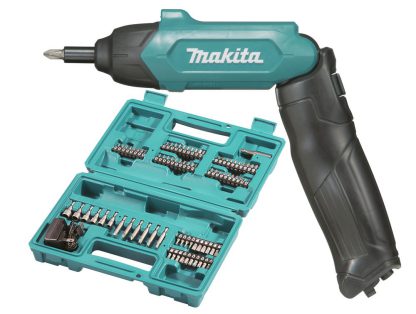 Makita Akku-Stabschrauber DF001DW mit 81tlg. Zubehör