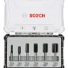 Bosch Professional 6tlg. Nutfräser Set (für Holz, für Oberfräsen mit 6 mm Schaft)
