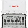 Bosch Professional 6tlg. Rand- und Kantenfräser Set 8mm Staft 2607017469