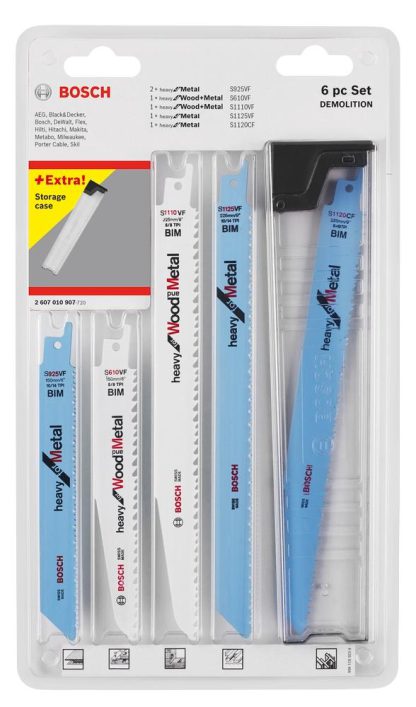 Bosch Pro 6tlg. Säbelsägeblatt-Set zum Sägen in Holz und Metall
