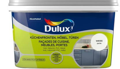 Dulux Fresh up Renovierungsfarbe Küchenmöbel, Türen, Möbel, seidenmatt, Farbe WEISS 2L, 5280663