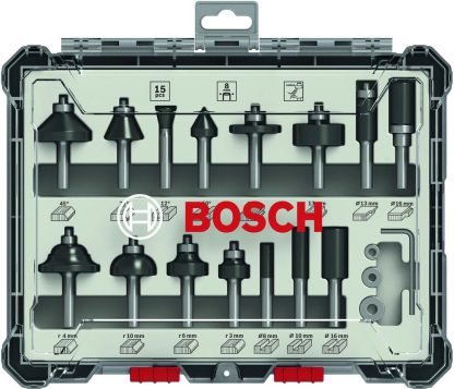 Bosch Professional 15tlg. Fräser Set 2607017472