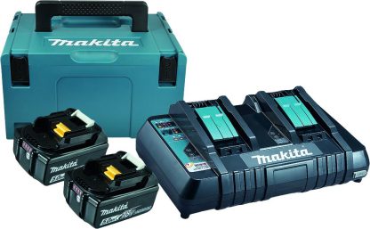 Makita Power Source Kit 2x5,0Ah und Doppel-Ladegerät DC18RD im MakPac - 197629-2