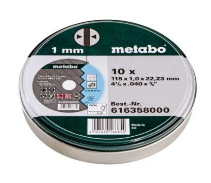 Metabo Trennscheiben SP 125 x 1,0 x 22,23 Inox, TF 41 - 616359000 - F?r die Edelstahlbearbeitung - 10 St?ck