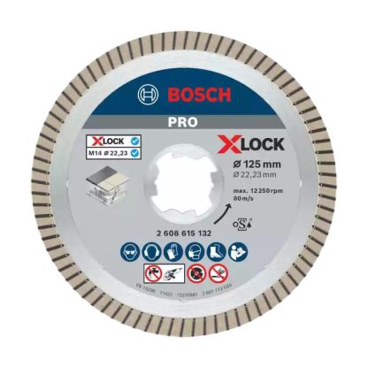 Bosch Professional Diamanttrennscheibe Best (für harte Keramik, X-LOCK, Ø125 mm, BohrungsØ: 22,23 mm)