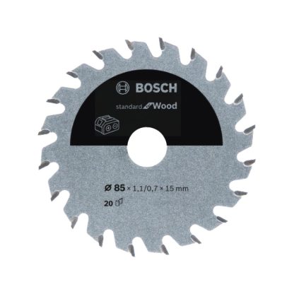 Bosch Professional Kreissägeblatt Standard for Wood (Holz, 85 x 15 x 1,1 mm, 20 Zähne, Zubehör Akku Kreissäge)
