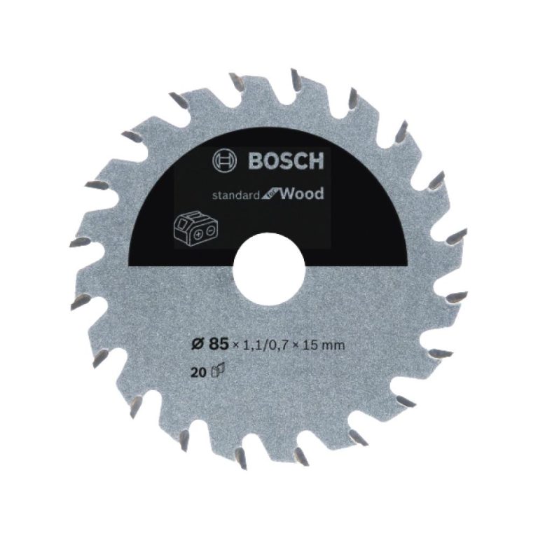 Bosch Professional Kreissägeblatt Standard for Wood (Holz, 85 x 15 x 1,1 mm, 20 Zähne, Zubehör Akku Kreissäge)