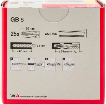 Fischer Gasbetondübel GB8 (25 Stück)