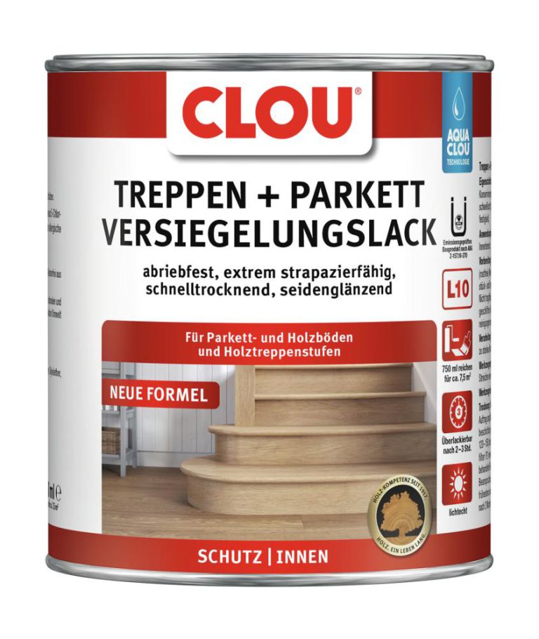 Aqua Clou Treppen- und Parkett Versiegelungslack 0,75L: Anwendung auf neuen Holzböden