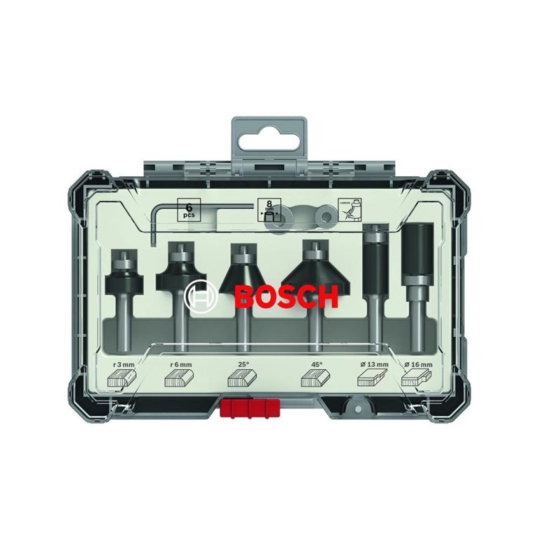 Bosch Professional 6tlg. Rand- und Kantenfräser Set 8mm Staft 2607017469